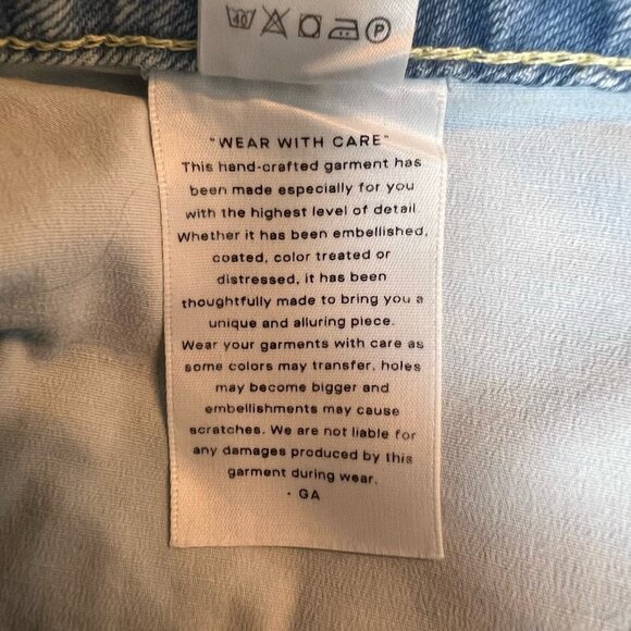 Good American Shorts Womens Size 4/27 NWOT button fly high rise frayed hem jean - Picture 8 of 11